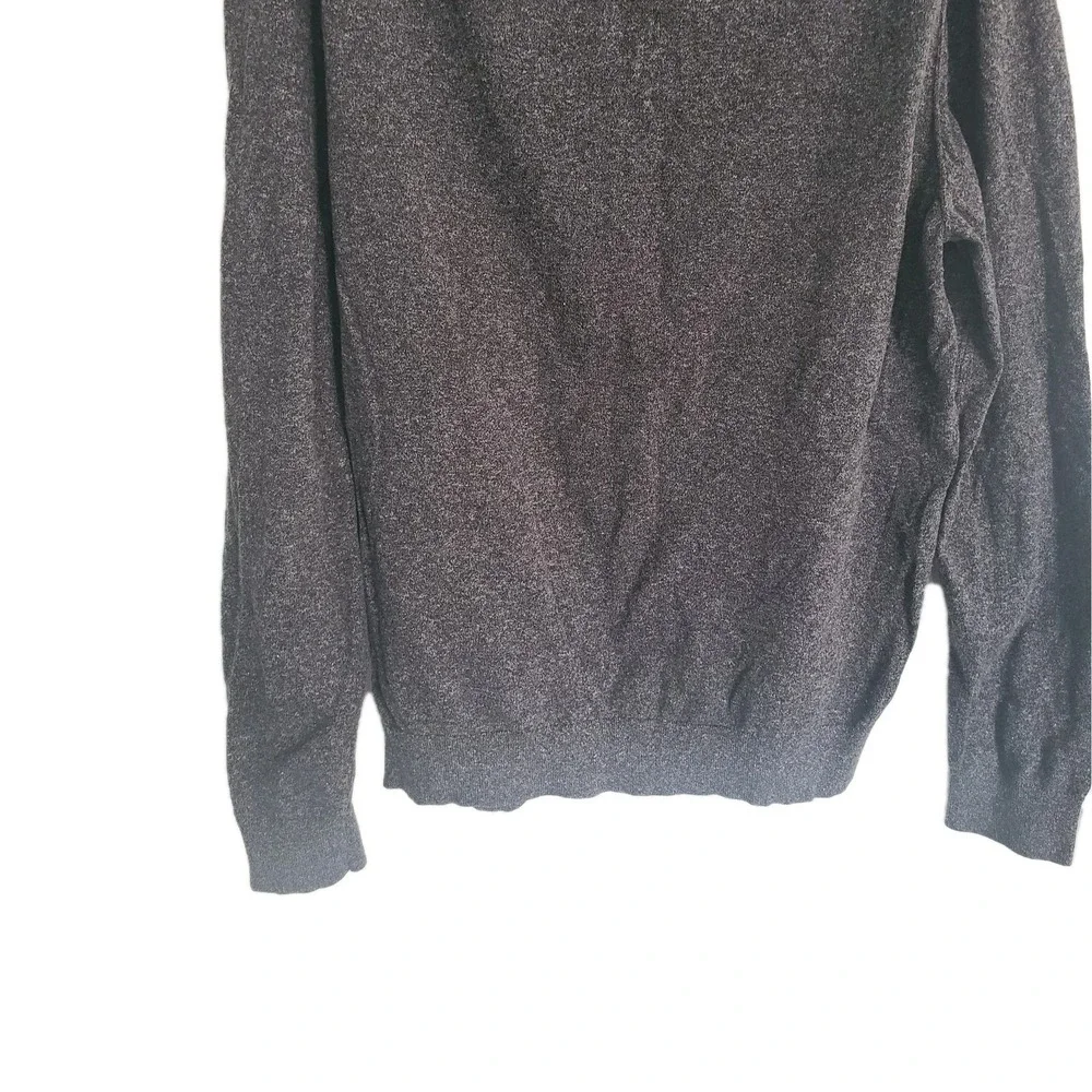 Express 100% Cotton 3 Button Mock Neck Sweater Size XL Charcoal‎ Gray Mens